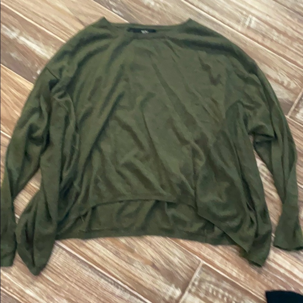 Army green sweater